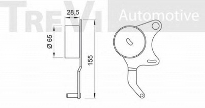 TREVI AUTOMOTIVE td1118 -  Натяжной ролик, ремень ГРМ